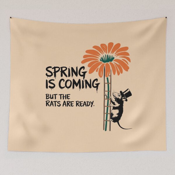 Item preview, Banksy Rat - The Spring is coming but the rats are ready designed and sold by 123ks.