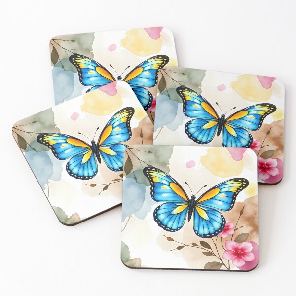 Item preview, Cerulean Butterfly & Floral Harmony designed and sold by Shirtastically.