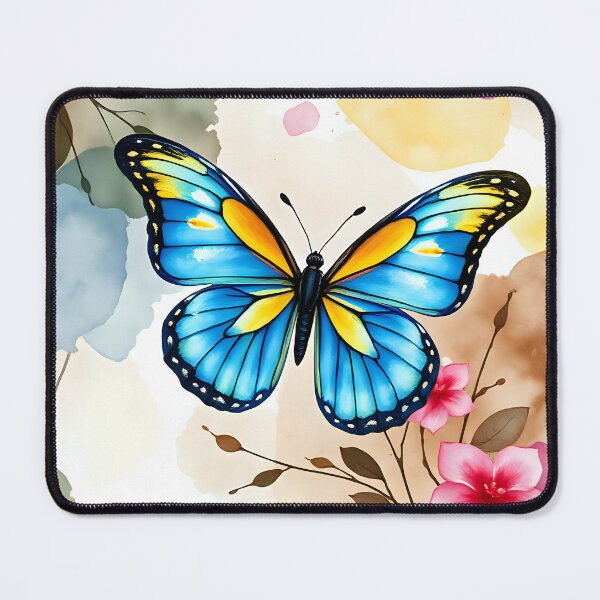 Item preview, Cerulean Butterfly & Floral Harmony designed and sold by Shirtastically.