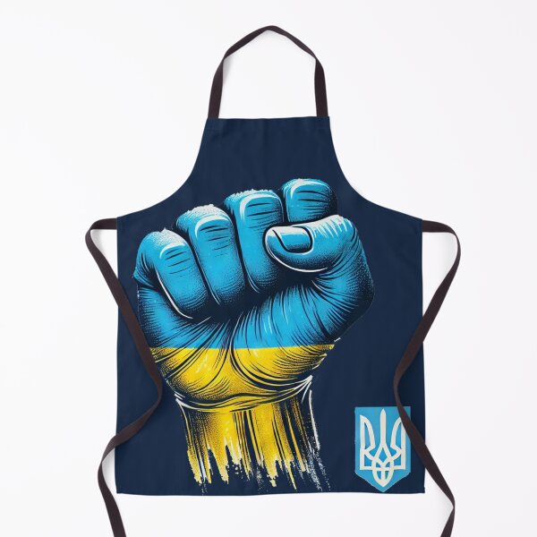 Item preview, Support Ukraine – Raised Fist in Ukrainian Flag Colors designed and sold by Globalcitytees.