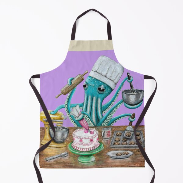 Item preview, OctoBaker designed and sold by GardenPartyArt.