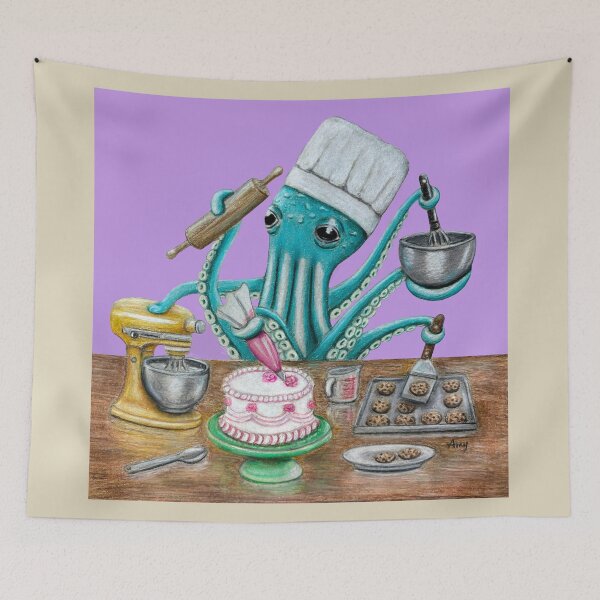 Item preview, OctoBaker designed and sold by GardenPartyArt.