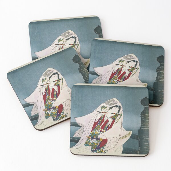 Item preview, Ushiwaka Maru Playing the Flute – Ukiyo-e Classic designed and sold by store-wasabi.