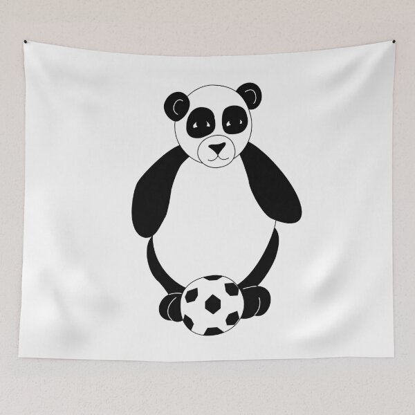Item preview, Cute Animal Friendly Panda Soccer Bear designed and sold by DLawsonDesigns.