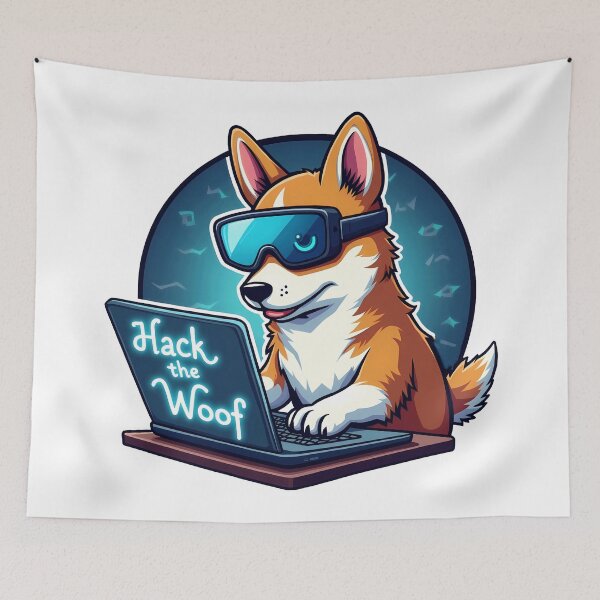 Item preview, Hack the Woof Corgi designed and sold by zoughlal.