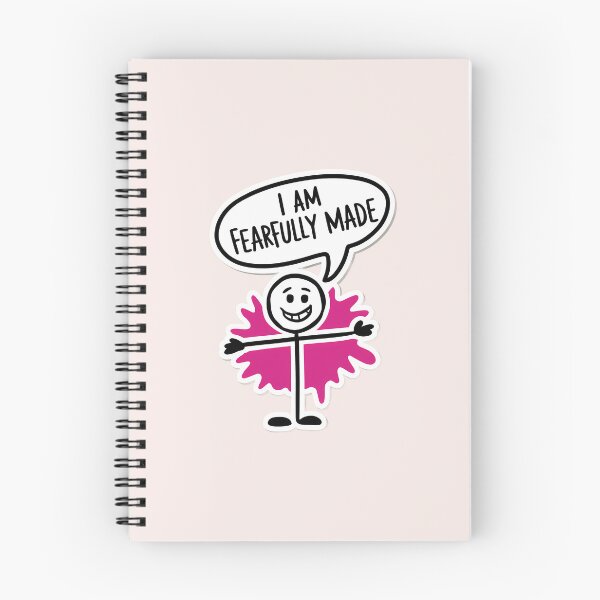 Item preview, I Am Fearfully Made – Ps. 139:14 Dolled Up Jesus Pink Christian Quote designed and sold by  KnitLuv.