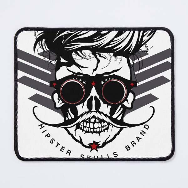 Item preview, skull hipster skulls brand crane mustache mustached round sunglasses hairstyle designed and sold by Achille3777.
