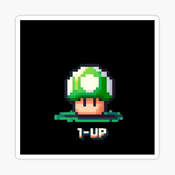 Item preview, 8 Bit 1up Mushroom design art designed and sold by tonylau81.