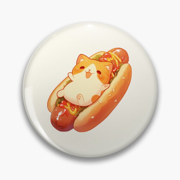Item preview, Cat and Hotdog designed and sold by NikoNekoDesigns.