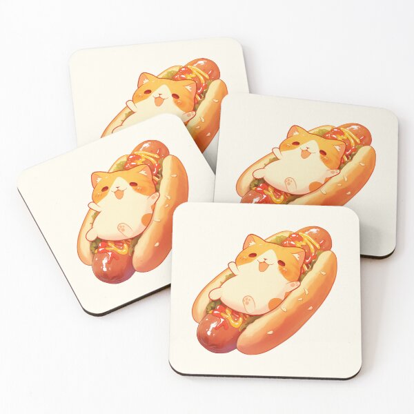 Item preview, Cat and Hotdog designed and sold by NikoNekoDesigns.