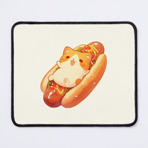 Item preview, Cat and Hotdog designed and sold by NikoNekoDesigns.