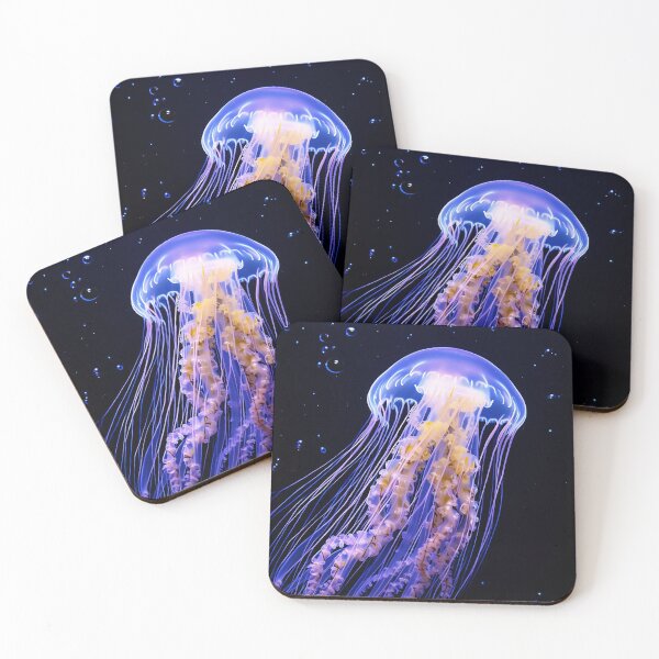 Item preview, Glowing Jellyfish in the Deep Blue designed and sold by vedadc.