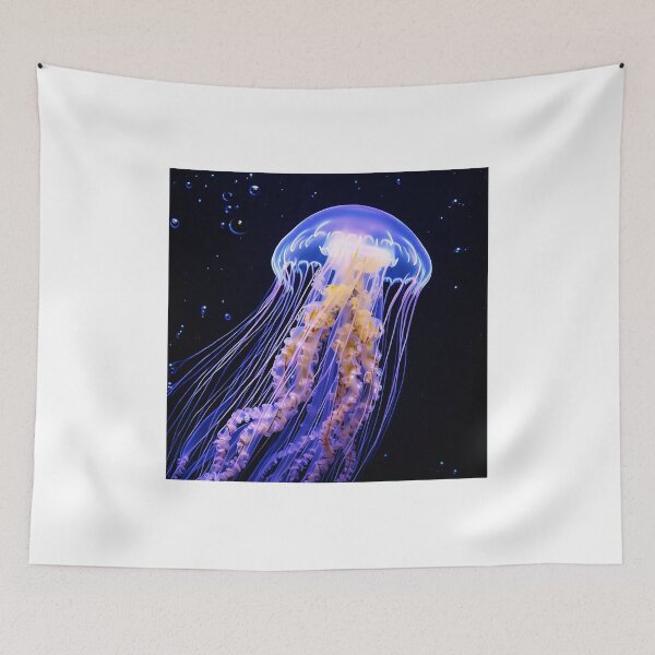 Item preview, Glowing Jellyfish in the Deep Blue designed and sold by vedadc.