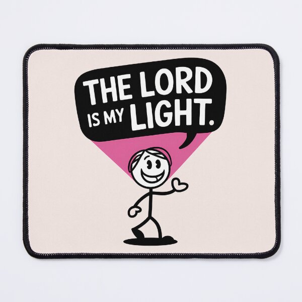 Item preview, The Lord Is My Light – Ps. 27:1 Dolled Up Jesus Pink Christian Quote designed and sold by  KnitLuv.