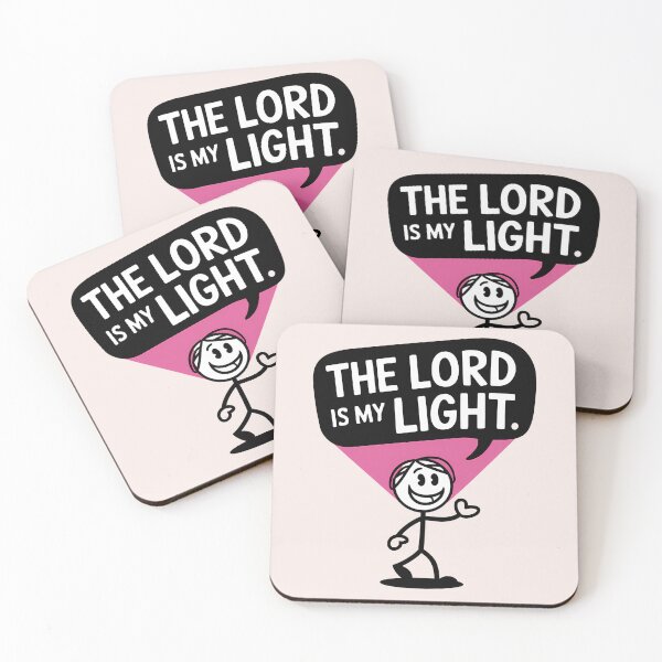 Item preview, The Lord Is My Light – Ps. 27:1 Dolled Up Jesus Pink Christian Quote designed and sold by  KnitLuv.