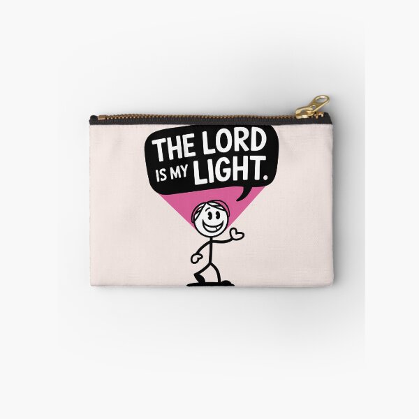 Item preview, The Lord Is My Light – Ps. 27:1 Dolled Up Jesus Pink Christian Quote designed and sold by  KnitLuv.