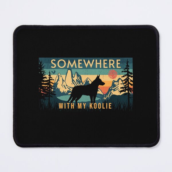 Item preview, Somewhere With My Koolie Vintage Hiking Gift designed and sold by Guarddogdrive.