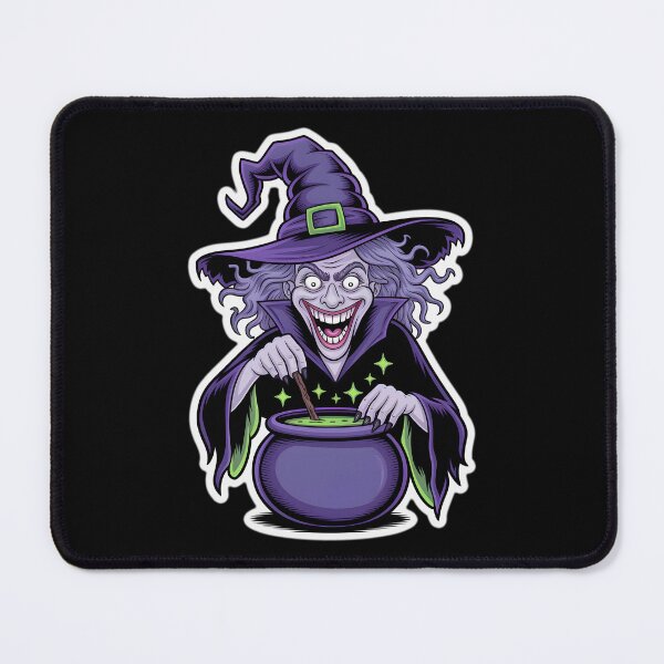 Item preview, Classic Witch and Her Cauldron - Fun Cartoon Design designed and sold by Diferenttees.