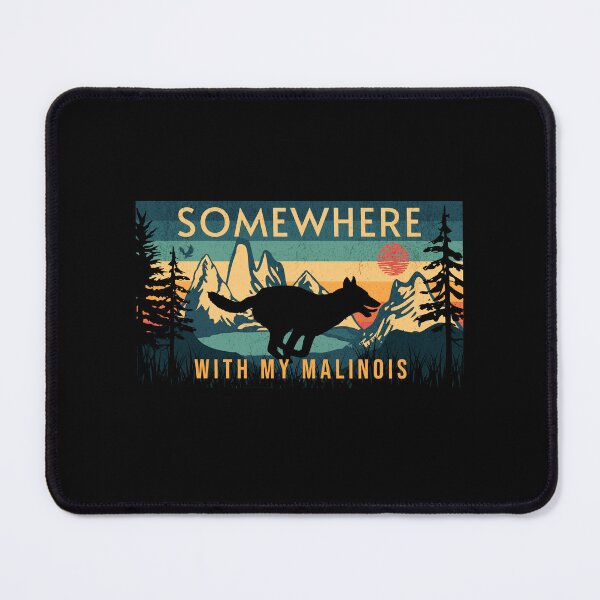 Item preview, Somewhere With My Malinois Vintage Hiking Gift designed and sold by Guarddogdrive.