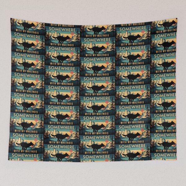 Item preview, Somewhere With My Malinois Vintage Hiking Gift designed and sold by Guarddogdrive.
