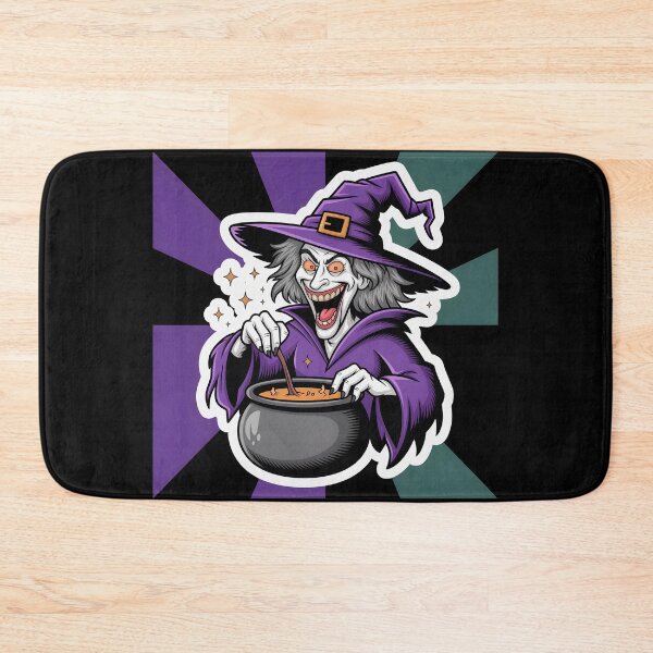 Item preview, Classic Witch and Her Cauldron - Fun Cartoon Design designed and sold by Diferenttees.