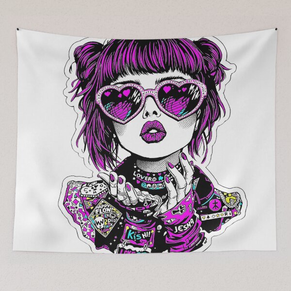 Item preview, punk girl designed and sold by rajdigitalarts.