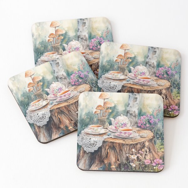 Item preview, Vintage Tea Party in the Forest designed and sold by SporeandCanvas.