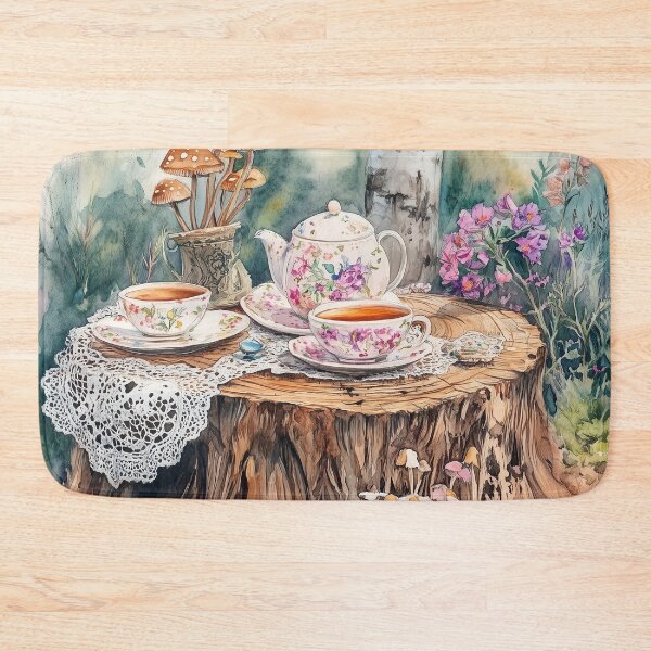 Item preview, Vintage Tea Party in the Forest designed and sold by SporeandCanvas.