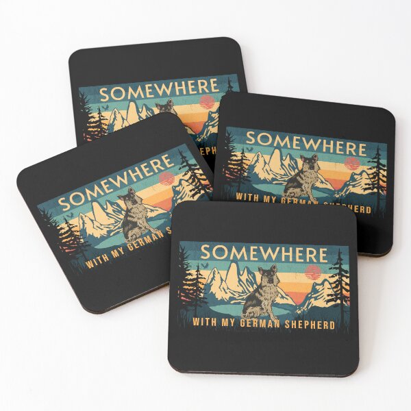 Item preview, Somewhere With My German Shepherd Vintage Hiking Gift designed and sold by Guarddogdrive.