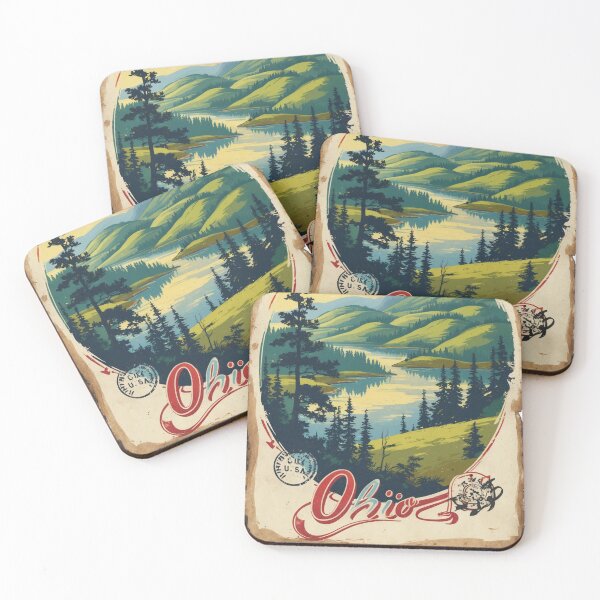Item preview, Ohio USA Vintage Travel Retro Postcard Design designed and sold by TravelPostcardGems.