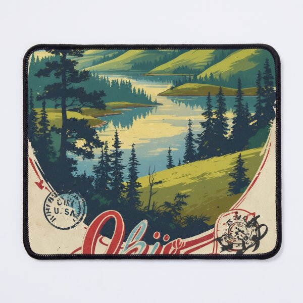 Item preview, Ohio USA Vintage Travel Retro Postcard Design designed and sold by TravelPostcardGems.