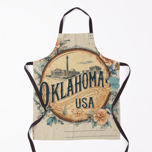 Item preview, Oklahoma USA Vintage Travel Retro Postcard Design designed and sold by TravelPostcardGems.