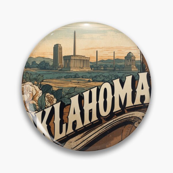 Item preview, Oklahoma USA Vintage Travel Retro Postcard Design designed and sold by TravelPostcardGems.