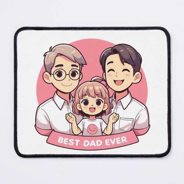 Item preview, Father's Day - Two fathers and their daughter designed and sold by ArtEmotionsImages.