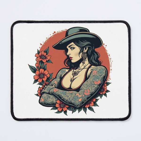 Item preview, Tattooed lady and flowers designed and sold by PalmRock.