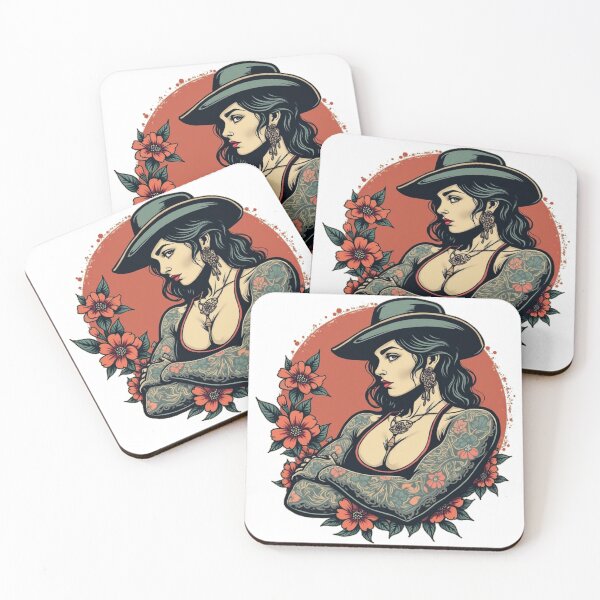 Item preview, Tattooed lady and flowers designed and sold by PalmRock.
