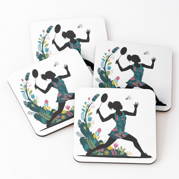 Item preview, Floral Badminton Player Artistic designed and sold by Dago345.