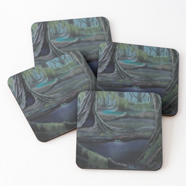 Item preview, Original Oil Painting "Haunted Swamp" designed and sold by ShiftyPumpkin.