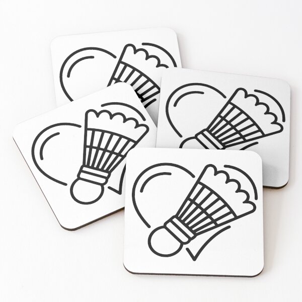 Item preview, Badminton Heart Minimalist designed and sold by Dago345.
