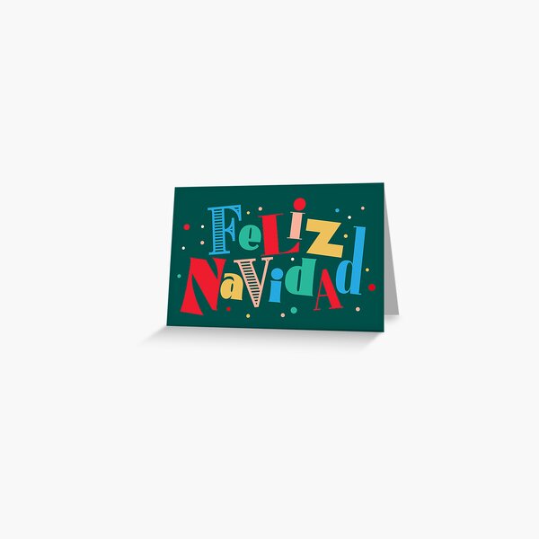 Item preview, Feliz Navidad Holiday greeting colorful typography design designed and sold by Jdawnink.