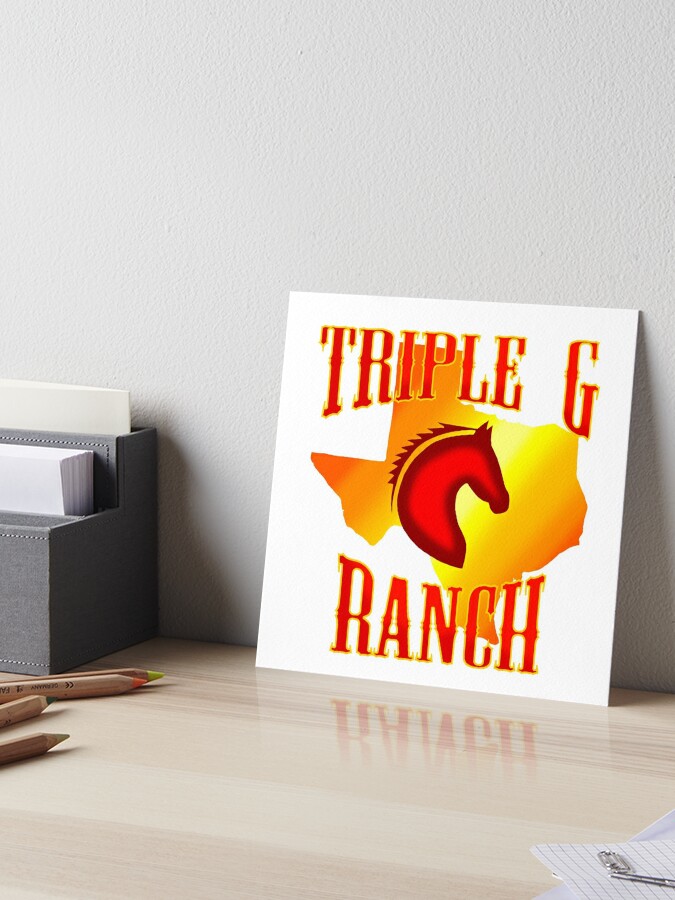 Triple G Ranch Art Board Print for Sale by Emma1706
