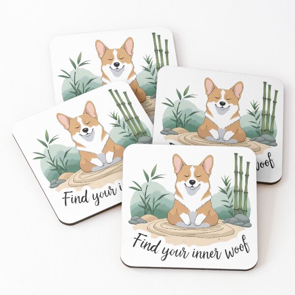 Item preview, Find Your Inner Woof – Zen Corgi Meditation  designed and sold by zoughlal.