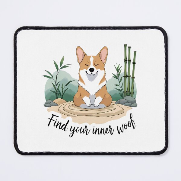 Item preview, Find Your Inner Woof – Zen Corgi Meditation  designed and sold by zoughlal.