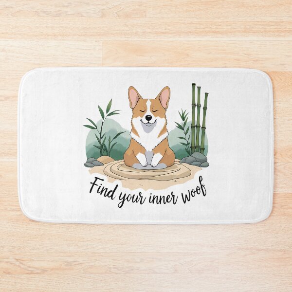 Item preview, Find Your Inner Woof – Zen Corgi Meditation  designed and sold by zoughlal.