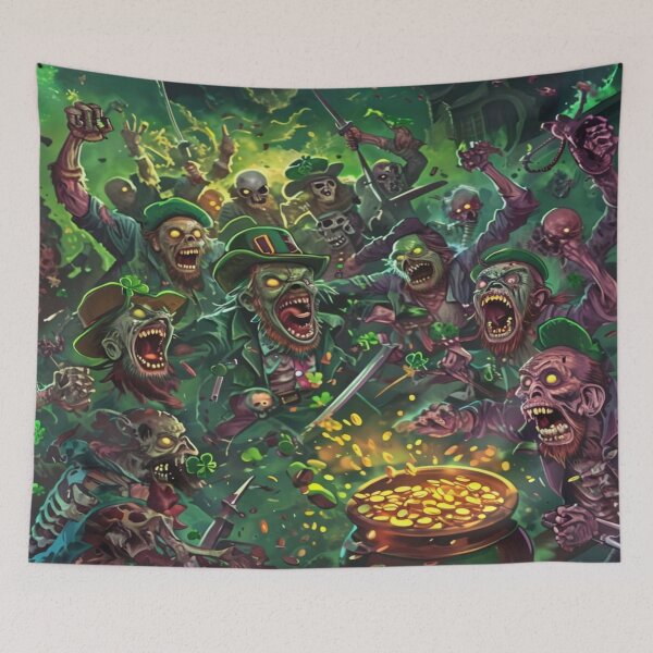 Item preview, Zombie Leprechauns vs. Skeleton Pirates  Premium Cool Trendy Best Gift designed and sold by Imaginarium of Chaos falcon88 .