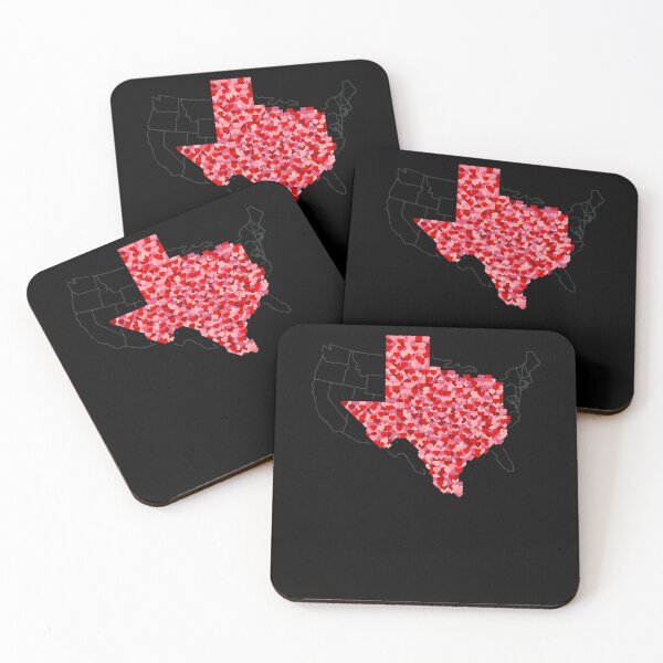 Item preview, Texas State Map Made Of Hearts Graphic Art designed and sold by Dressed For  Duty.