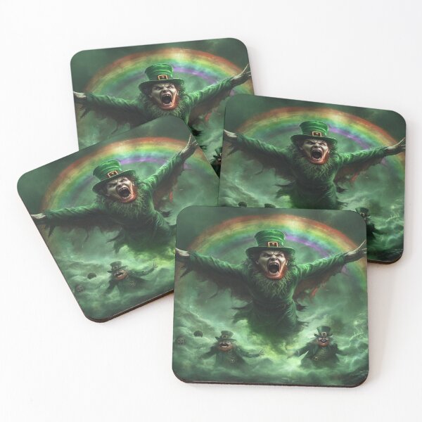 Item preview, Leprechaun Banshee Over a Cursed Rainbow  Premium Cool Trendy Best Gift designed and sold by Imaginarium of Chaos falcon88 .
