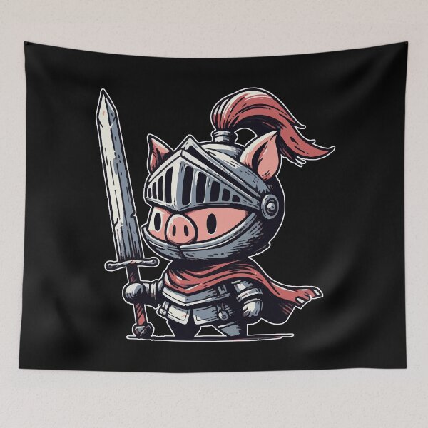 Item preview, Knight Pig Medieval Fantasy designed and sold by TomFrontierArt.