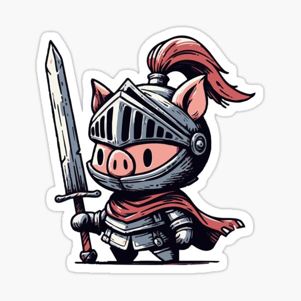 Artikel-Vorschau von Ritter Schwein Mittelalter Fantasy, designt und verkauft von TomFrontierArt.