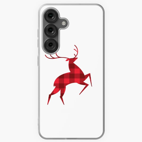 Item preview, Christmas Deer with red plaid texture designed and sold by Jdawnink.